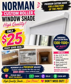 🪟NORMAN CUSTOM ROLLER WINDOW SHADE