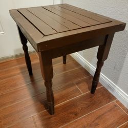 Vintage Wooden Sofa End Table 