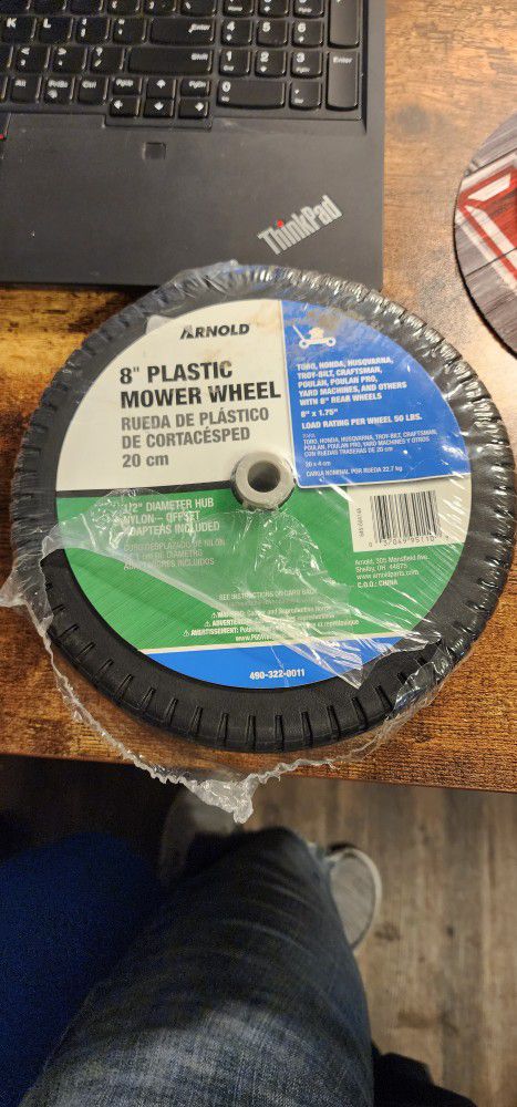 8" Plastic Lawn Mower Wheel