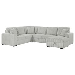 New Gray Sleeper Sectional Couch Storage Chaise! 122x97! Free Delivery 🚚! Free Assembly!