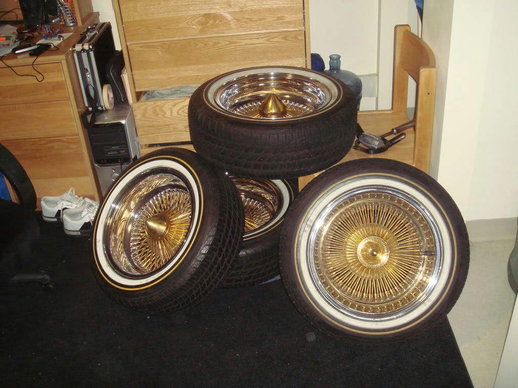 17 inch triple gold daytons and vogues