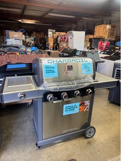 Bbq grill gas propane 3/1 x cover charbroil commercial