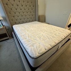 Queen Bed and Mattress + Box Spring 