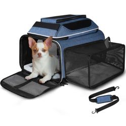“New”Expandable Side Pet Carrier”Air Line Approved”(18” X 13” X 10”)retail$39