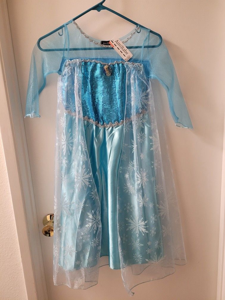 Frozen Elsa Costume Dress-Child Size Med/Lg (price is not negotiable)