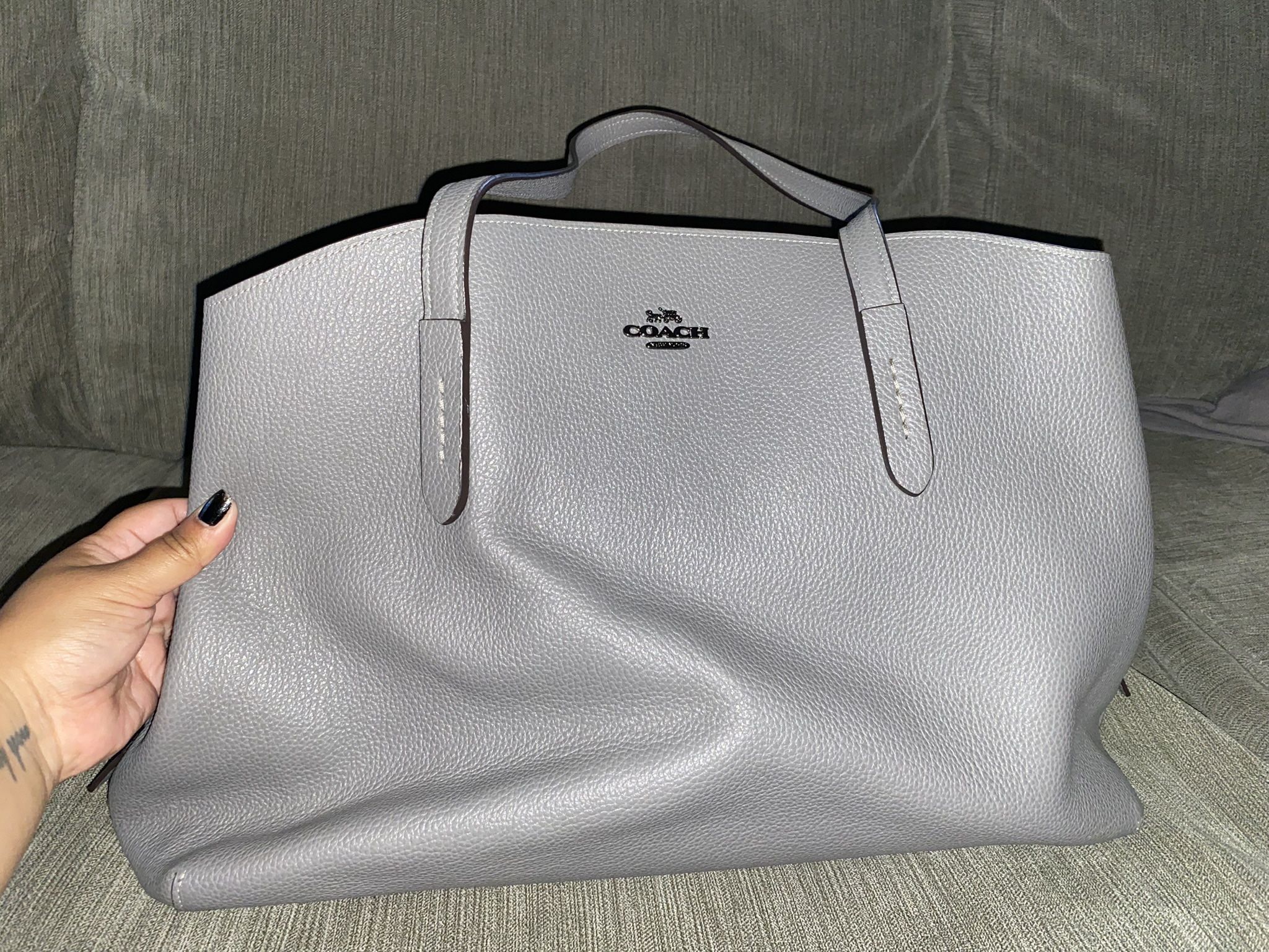 Gray Coach Bag