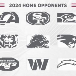 2 Cardinals Season Tickets (2024) 49ers Rams Bears Lions Patriots Jets Seahawks Chargers