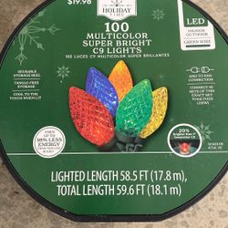 100 Multicolor Super Bright C9 LED Indoor Outdoor Light New 