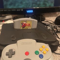 Nintendo 64 With Zelda Ocarina Of Time 