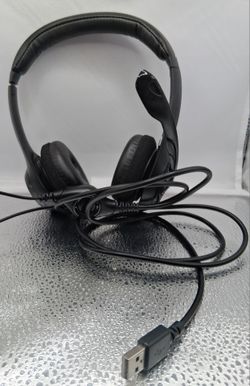 USB Over‑Ear Headset with Microphone – Plug & Play