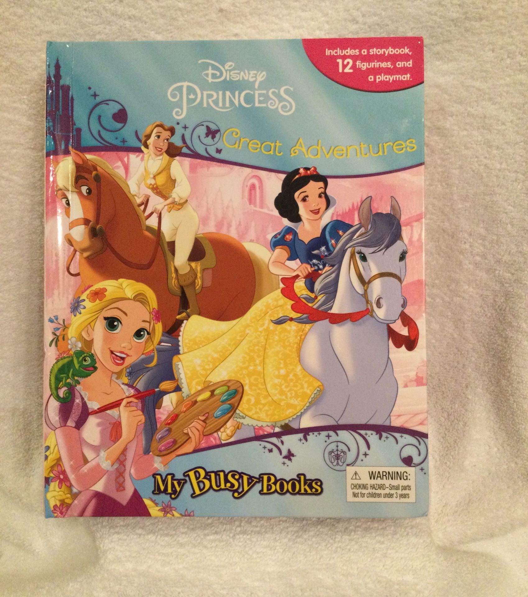 Disney Princess Great Adventures My Busy Books W/12 Figurines & Playmat