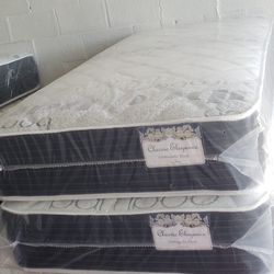 TWIN PLUSH MATTRESS WITH FREE BOX SPRING 