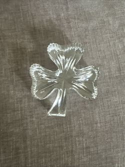 Crystal Shamrock Clover Trinket Dish