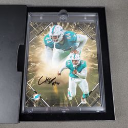 2025 Under Wraps NFL Emanate Football Chop Robinson Auto 01/50 Miami Dolphins