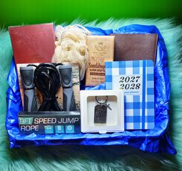 Men's Gift Basket with Fitness and Grooming Items