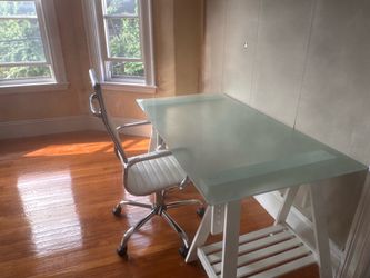 Glass desk