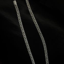 mossinite cuban link 925-silver