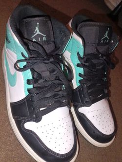 Air Jordan 1 Low Sneakers Black Teal White