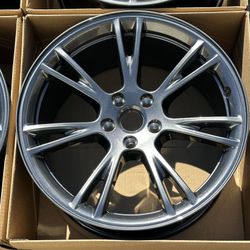 19” Tesla Model Y Factory OEM Rim Wheel Gemini Single Charcoal Gray (1)