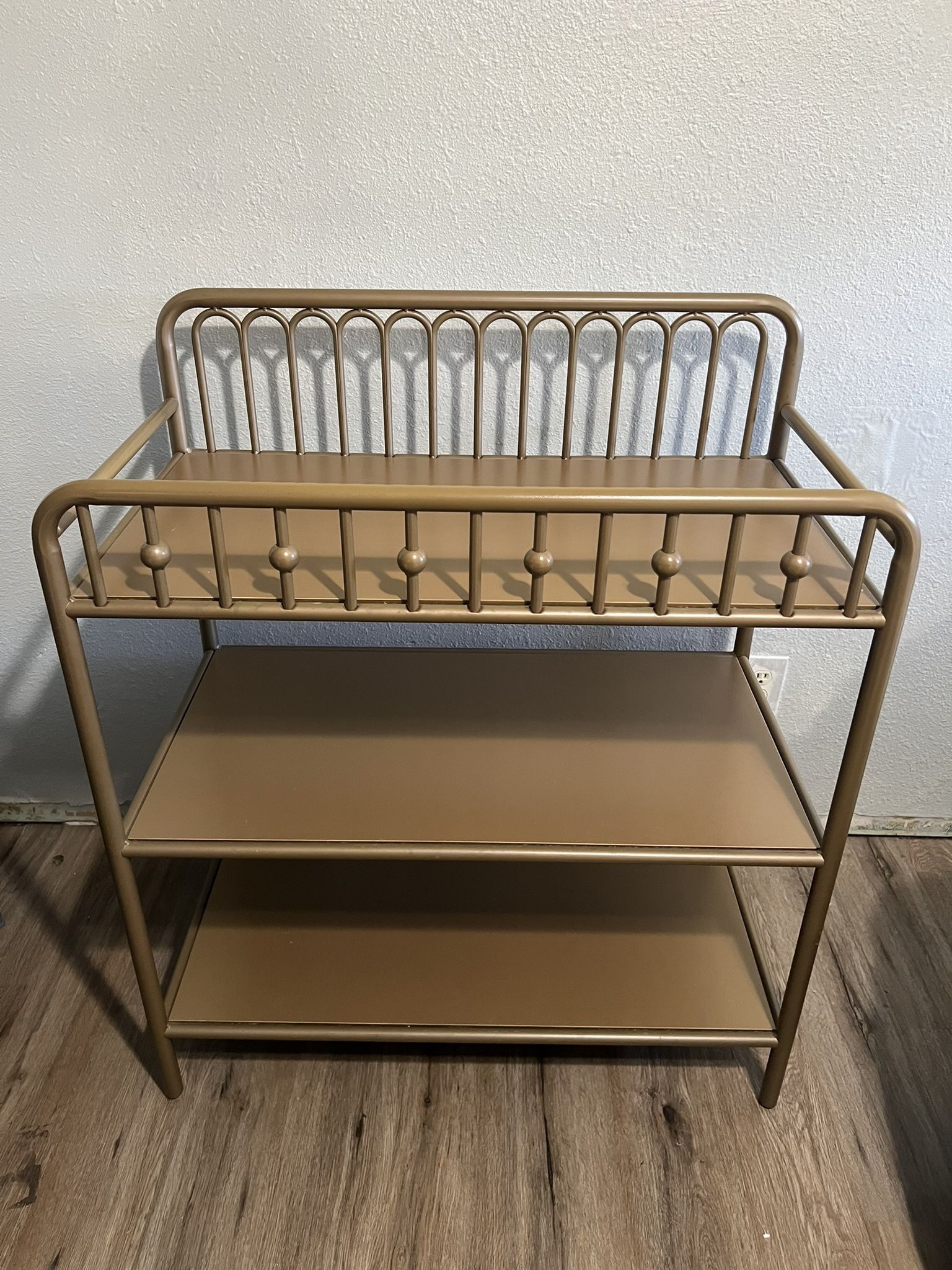 Gold Metal Changing Table