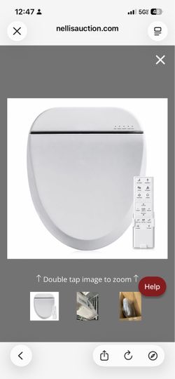 ZMJH A102DS-W Electronic Bidet Toilet Seat, Round, Smart Unlimited Warm Water, Heated Seat With Slow Closes, Vortex Wash, Warm Dryer, Rear And Front W