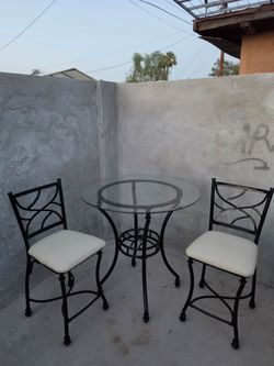 Glass High Table Set
