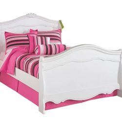 Girls White Twin Bed Frame With New Box And Matress