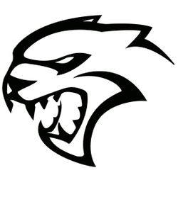Hell cat decals vinyl stickers red, white black, orange , damascus, carbon fiber, forged fiber, camo, or ask for color