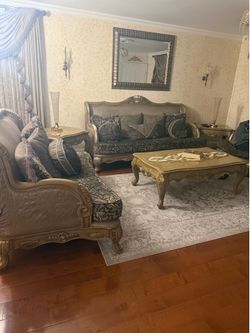 Sofa and loveseat and coffee table 3 piece pieces good condition