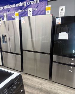 Samsung - Bespoke 29 Cu Ft 4-Door Flex French Door refrigerator With Beverage Center In Stainless steel ❣️
