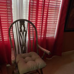 Antique Vintage Chair With Cushion 