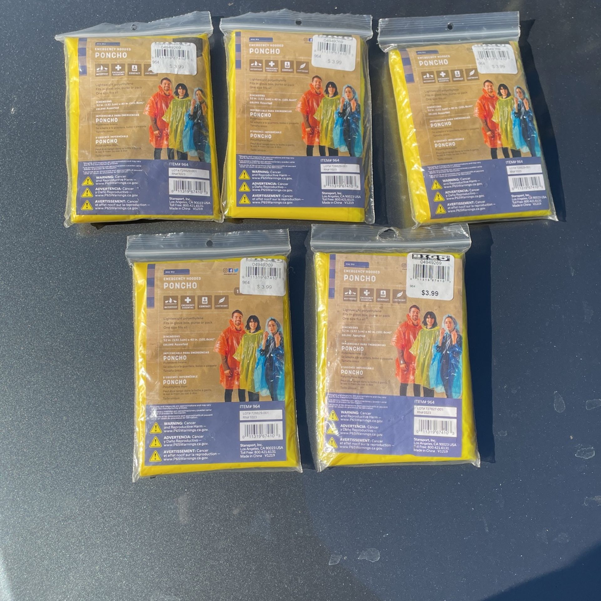 Emergency Hooded Poncho / Raincoat