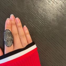 Black Rhinestone Ring