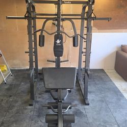 Vesta All In One Smith Machine | Multi-Use Adjustable Bench w/ Precher Curl And Leg Extension | Fitness | Home Gym | Squat Rack |FREE DELIVERY 🚚