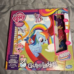 NEW My Little Pony Chutes and Ladders Board Game Kids Girl Rainbow Power Hasbro 2014