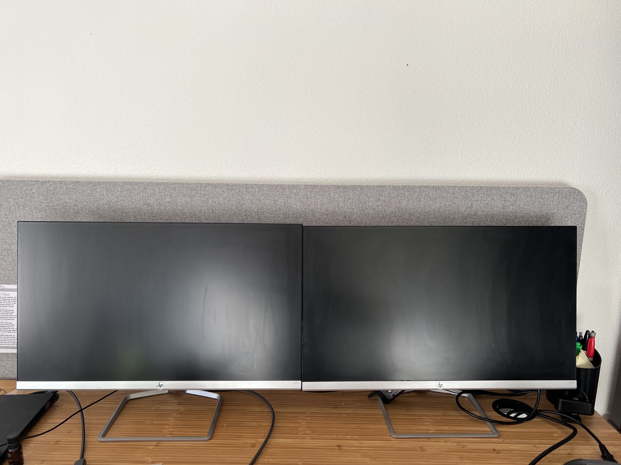 27” HP Monitors (Sold In Pair Or Separately)