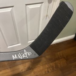 Matt Nieto-- San Jose Sharks- GAME USED AUTOGRAPHED Hockey Stick (Tacks CCM)