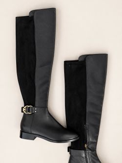 Tory Burch Leather Black Boots