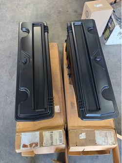 NEW OEM Ford F-150 Bedside Pivot Storage Boxes Set (Left & Right) 2015-2020