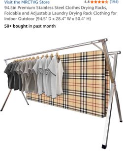 Very l long double rack for your clothes towels and blankets!