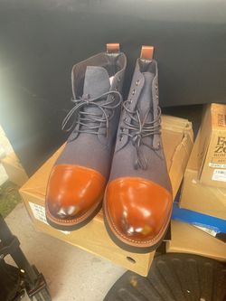 Men Blue/Brown Boots