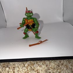 Raphael Teenage Mutant Ninja Turtles TMNT 1988 Action Figure w/ Weapons + Belt. Missing a couple accessories