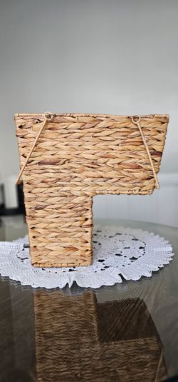 Wicker Stair Basket with Handles