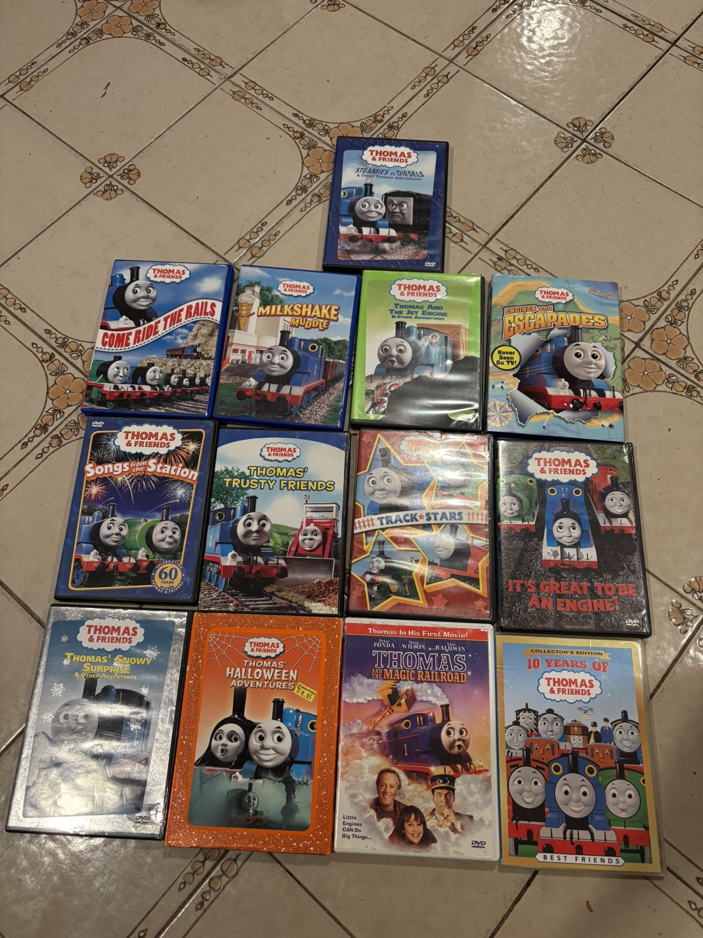 Huge CollectionOf Thomas &Friends some are very rare Are working tested 13 dvd