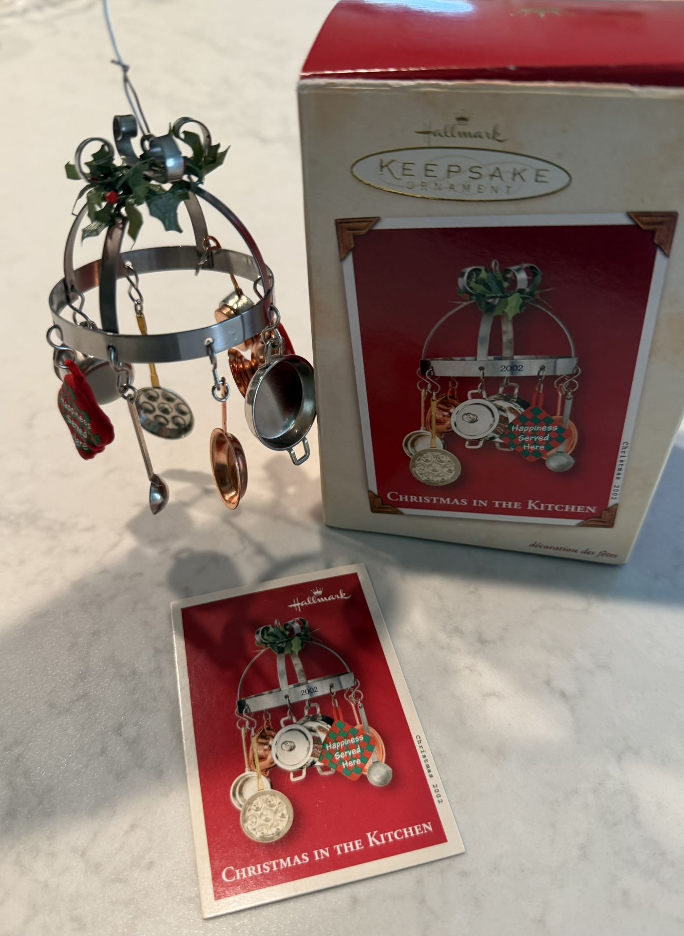 Hallmark Keepsake Christmas Ornament “Christmas In the Kitchen” 2002 Pots & Pans