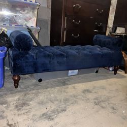Blue Ottoman bed Bench