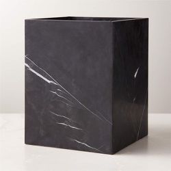 Nexus black marble wastebasket
CB2