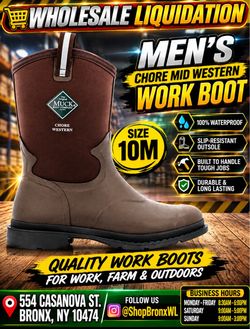 Muck Boot Chore Mid Western Work Boot Size 10M
