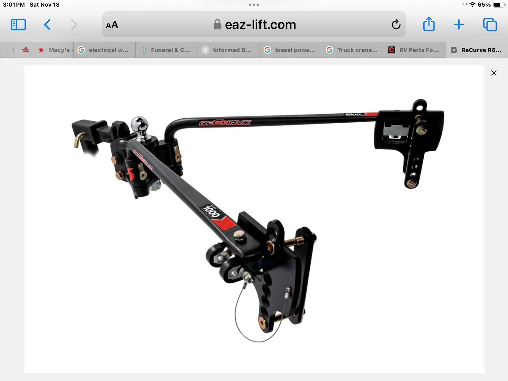 Trailer Hitch Eaz-lift R-3 Tow Package