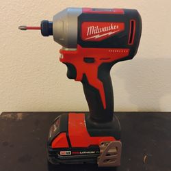 Milwaukee #2850-20 1/4" Brushless Impact Driver 18V Battery